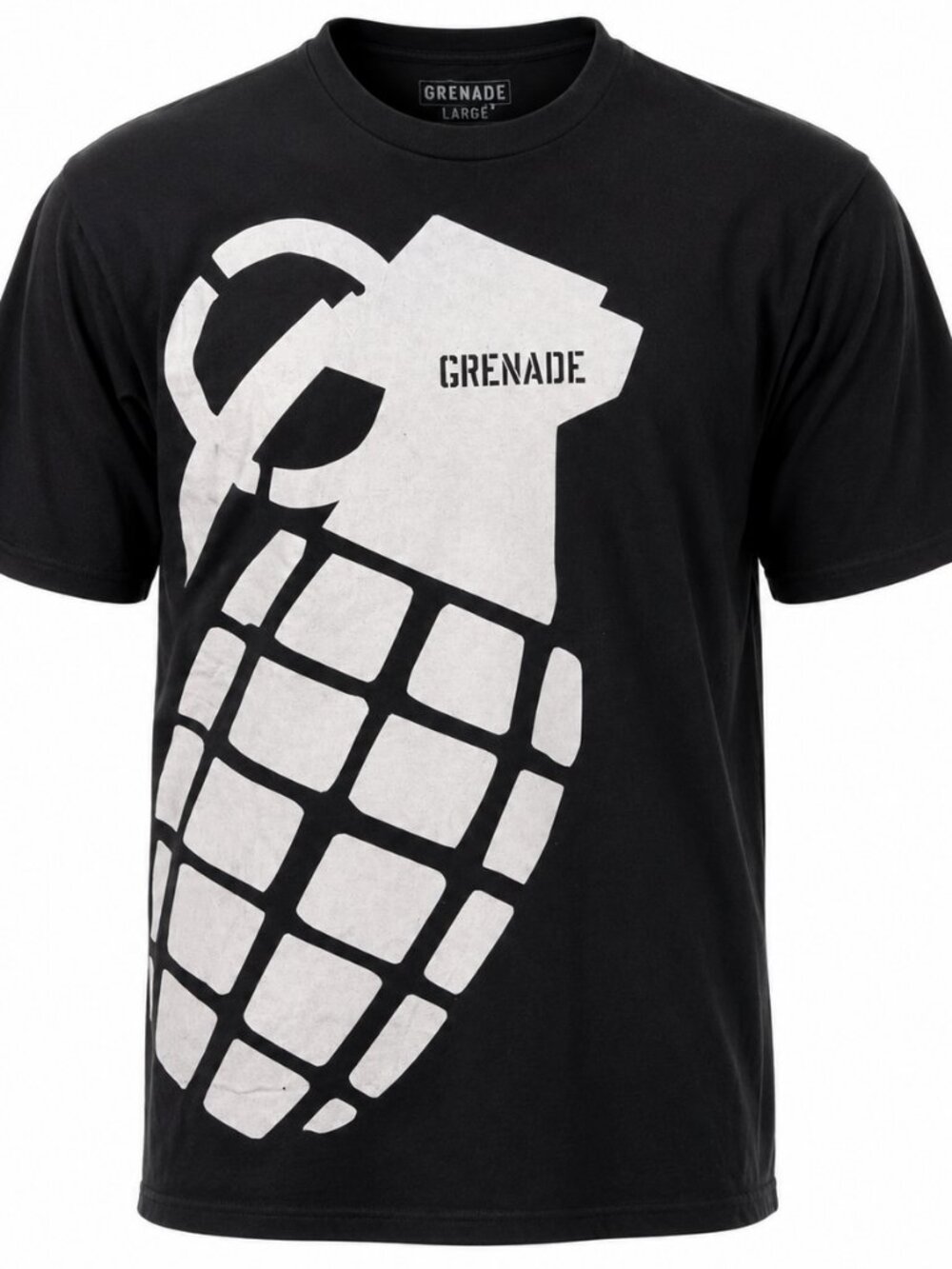 Grenade Black Graphic Skate Snowboard Streetwear Tee Large
